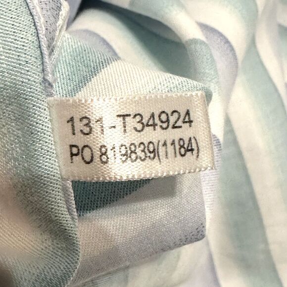 Tommy Bahama Blue Grn Striped Button Up Mens XL Long Sleeve Shirt Woven Casual - Picture 7 of 9